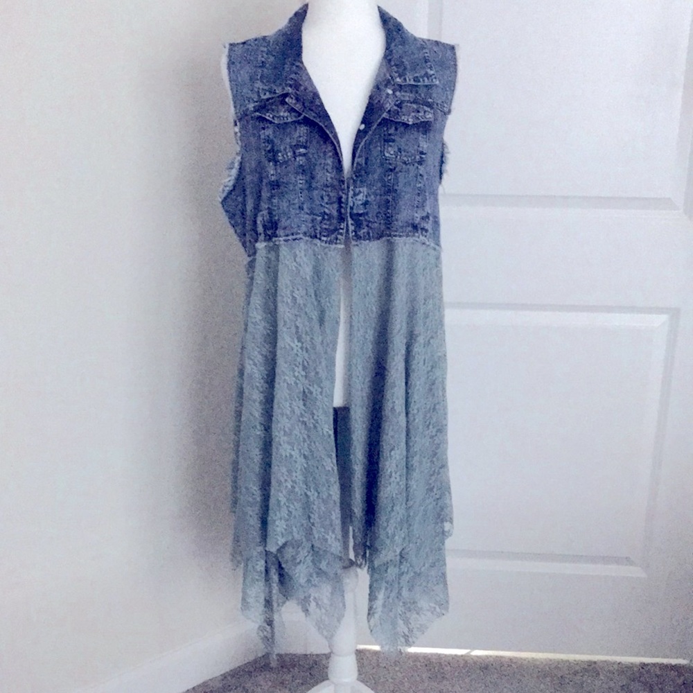 Jean/Lace Vest